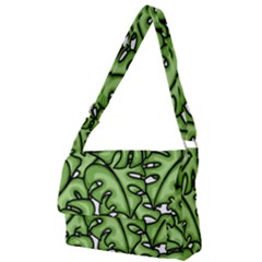 Leaves Nature Monstera Seamless Pattern Repeating Full Print Messenger Bag (l) by Ravend