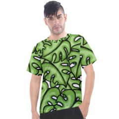 Leaves Nature Monstera Seamless Pattern Repeating Men s Sport Top by Ravend