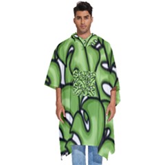 Leaves Nature Monstera Seamless Pattern Repeating Men s Hooded Rain Ponchos by Ravend