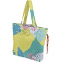 Plants Leaves Border Frame Wallpaper Background Drawstring Tote Bag View1