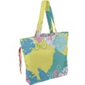 Plants Leaves Border Frame Wallpaper Background Drawstring Tote Bag View2