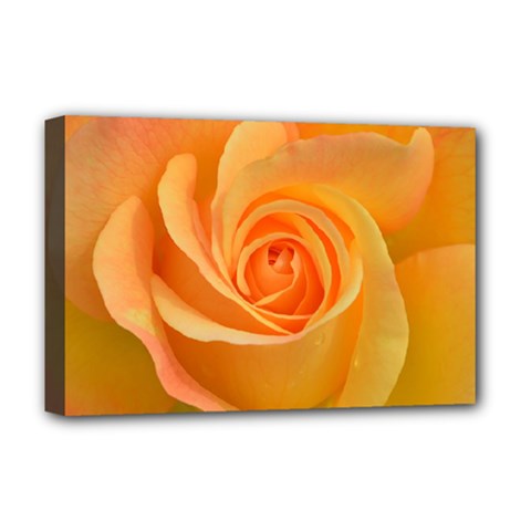 Flower Plant Rose Nature Garden Orange Macro Deluxe Canvas 18  X 12  (stretched) by Ravend