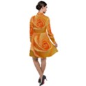 Flower Plant Rose Nature Garden Orange Macro Long Sleeve Chiffon Shirt Dress View2