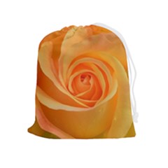 Flower Plant Rose Nature Garden Orange Macro Drawstring Pouch (xl) by Ravend