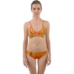 Flower Plant Rose Nature Garden Orange Macro Wrap Around Bikini Set by Ravend