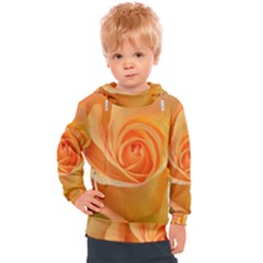 Flower Plant Rose Nature Garden Orange Macro Kids  Hooded Pullover by Ravend