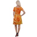 Flower Plant Rose Nature Garden Orange Macro Cap Sleeve Velour Dress  View2