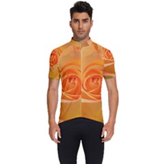 Flower Plant Rose Nature Garden Orange Macro Men s Short Sleeve Cycling Jersey by Ravend