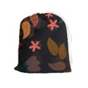 Flowers Leaves Background Floral Plants Foliage Drawstring Pouch (XL) View1