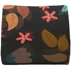 Flowers Leaves Background Floral Plants Foliage Seat Cushion by Ravend