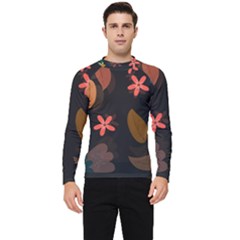 Flowers Leaves Background Floral Plants Foliage Men s Long Sleeve Rash Guard by Ravend