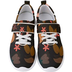 Flowers Leaves Background Floral Plants Foliage Men s Velcro Strap Shoes by Ravend