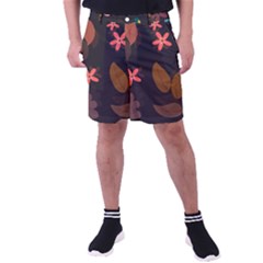 Flowers Leaves Background Floral Plants Foliage Men s Pocket Shorts by Ravend