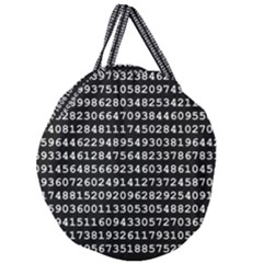 Pi Circle Diameter Circumference Ratio Radius Giant Round Zipper Tote by Ravend