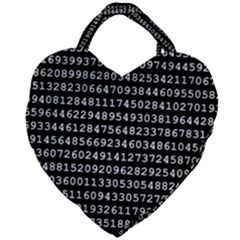 Pi Circle Diameter Circumference Ratio Radius Giant Heart Shaped Tote by Ravend