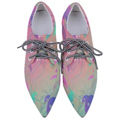 Palm Trees Leaves Plants Tropical Wreath Pointed Oxford Shoes by Ravend