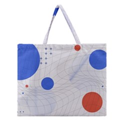 Computer Network Technology Digital Science Fiction Zipper Large Tote Bag by Ravend