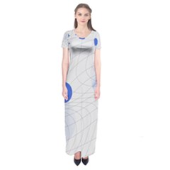 Computer Network Technology Digital Science Fiction Short Sleeve Maxi Dress by Ravend