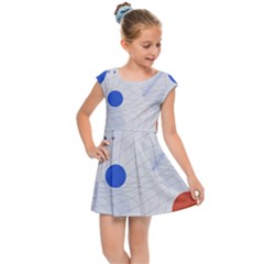 Computer Network Technology Digital Science Fiction Kids  Cap Sleeve Dress by Ravend