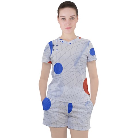 Computer Network Technology Digital Science Fiction Women s Tee And Shorts Set by Ravend