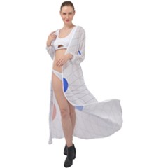 Computer Network Technology Digital Science Fiction Maxi Chiffon Beach Wrap