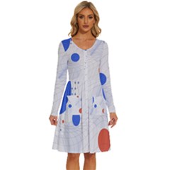 Computer Network Technology Digital Science Fiction Long Sleeve Dress With Pocket by Ravend