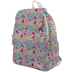 Leaves Colorful Leaves Seamless Design Leaf Top Flap Backpack by Ravend