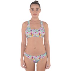 Leaves Colorful Leaves Seamless Design Leaf Cross Back Hipster Bikini Set by Ravend