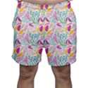 Leaves Colorful Leaves Seamless Design Leaf Men s Shorts View1