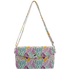 Leaves Colorful Leaves Seamless Design Leaf Removable Strap Clutch Bag by Ravend