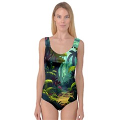 Rainforest Jungle Cartoon Animation Background Princess Tank Leotard  by Ravend