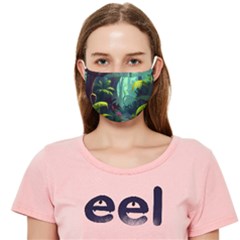 Rainforest Jungle Cartoon Animation Background Cloth Face Mask (adult) by Ravend