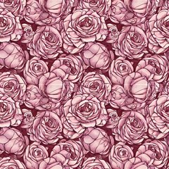 Blush Vintage Rose Flowers by GardenOfOphir