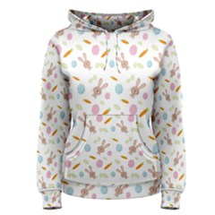 Easter Bunny Pattern Hare Easter Bunny Easter Egg Women s Pullover Hoodie by Ravend