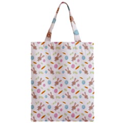 Easter Bunny Pattern Hare Easter Bunny Easter Egg Zipper Classic Tote Bag by Ravend