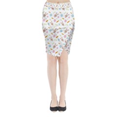 Easter Bunny Pattern Hare Easter Bunny Easter Egg Midi Wrap Pencil Skirt by Ravend