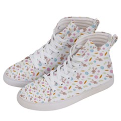 Easter Bunny Pattern Hare Easter Bunny Easter Egg Women s Hi-top Skate Sneakers by Ravend