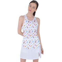 Easter Bunny Pattern Hare Easter Bunny Easter Egg Racer Back Mesh Tank Top by Ravend