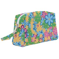 Flower Spring Background Blossom Bloom Nature Wristlet Pouch Bag (large) by Ravend