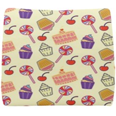 Happy Birthday Cupcake Pattern Lollipop Flat Design Seat Cushion by Ravend