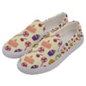 Happy Birthday Cupcake Pattern Lollipop Flat Design Men s Canvas Slip Ons View2