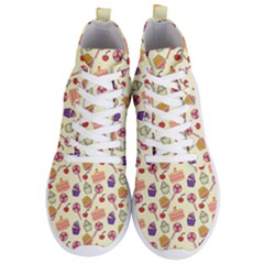 Happy Birthday Cupcake Pattern Lollipop Flat Design Men s Lightweight High Top Sneakers by Ravend