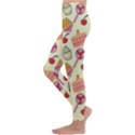 Happy Birthday Cupcake Pattern Lollipop Flat Design Kids  Lightweight Velour Leggings View2