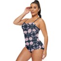 Flowers Daisies Spring Summer Bloom Botanical Retro Full Coverage Swimsuit View2