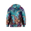 Feather Fractal Artistic Design Conceptual Kids  Pullover Hoodie View2