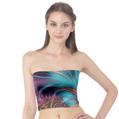 Feather Fractal Artistic Design Conceptual Tube Top