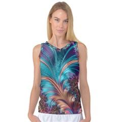 Feather Fractal Artistic Design Conceptual Women s Basketball Tank Top by Ravend