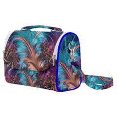 Feather Fractal Artistic Design Conceptual Satchel Shoulder Bag by Ravend