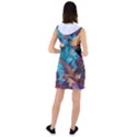 Feather Fractal Artistic Design Conceptual Racer Back Hoodie Dress View2