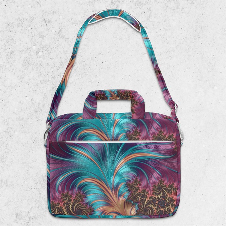 Feather Fractal Artistic Design Conceptual MacBook Pro 13  Shoulder Laptop Bag 